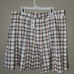 Full Tilt Pink and Black Plaid Mini Skirt